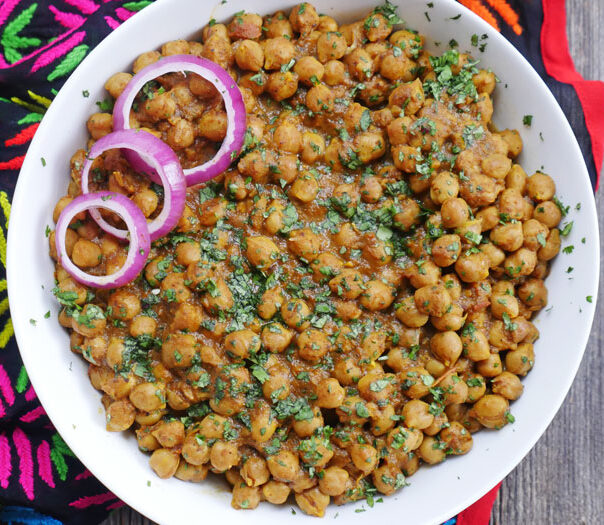 Chana Masala - Punjabi Chole (Spiced Chickpea Curry) made in an Instant Pot