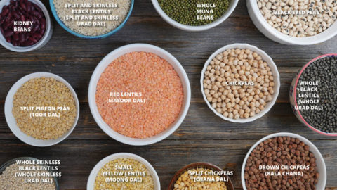 different types of Indian legumes