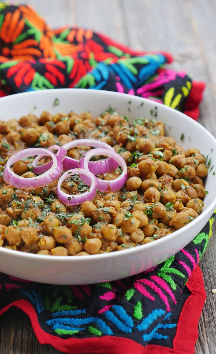 Chana Masala - Punjabi Chole (Spiced Chickpea Curry) made in an Instant Pot