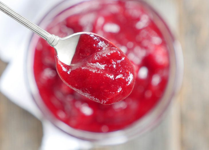 instant pot cranberry sauce by myheartbeets.com