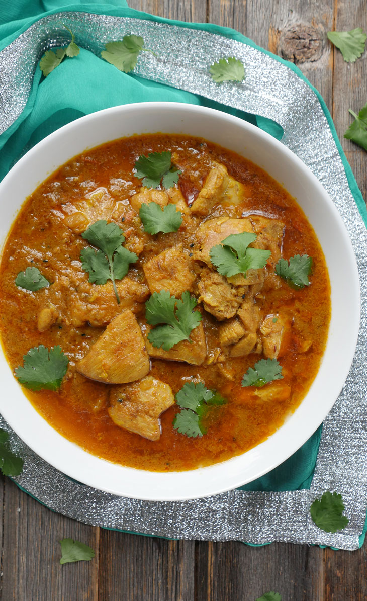 instant pot achari chicken curry (chicken in pickling spices)
