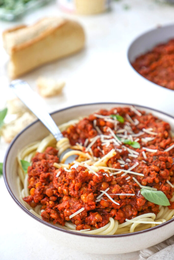 Instant Pot Lentil Bolognese (vegan, gluten-free) | My Heart Beets