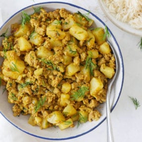 spicy dill ground turkey and potatoes