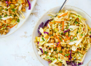 Spicy Cabbage Salad with Chickpeas and Potatoes | My Heart Beets